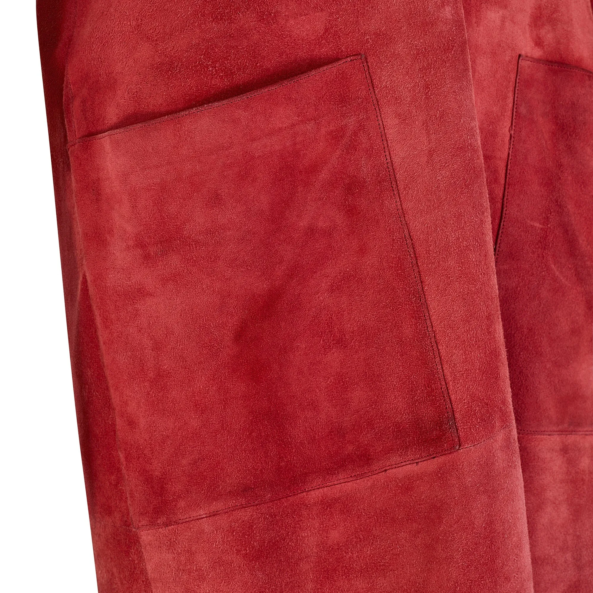 1970s Chloé by Karl Lagerfeld Terracotta Suede Tunic Dress