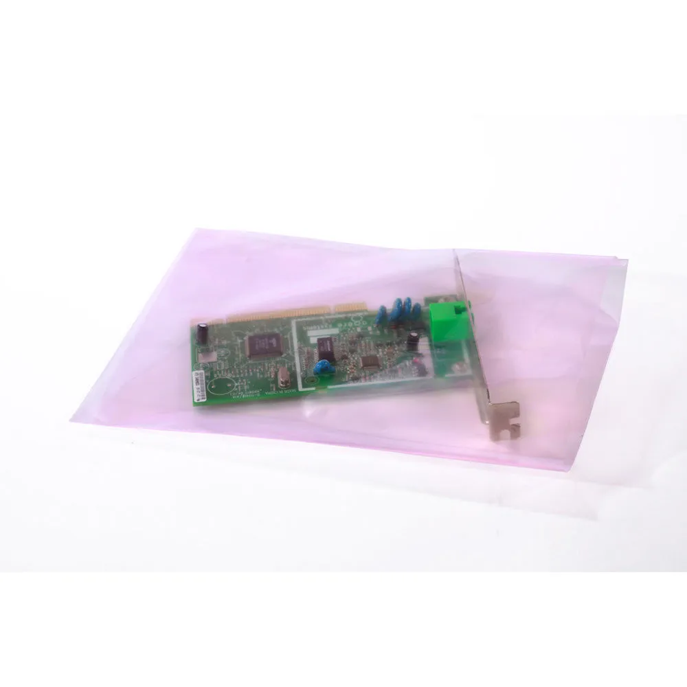 4" x 6" x 2 mil Pink Eco-Manufactured Plastic Anti-Static (PAS) Layflat Bags (Case of 1,000)