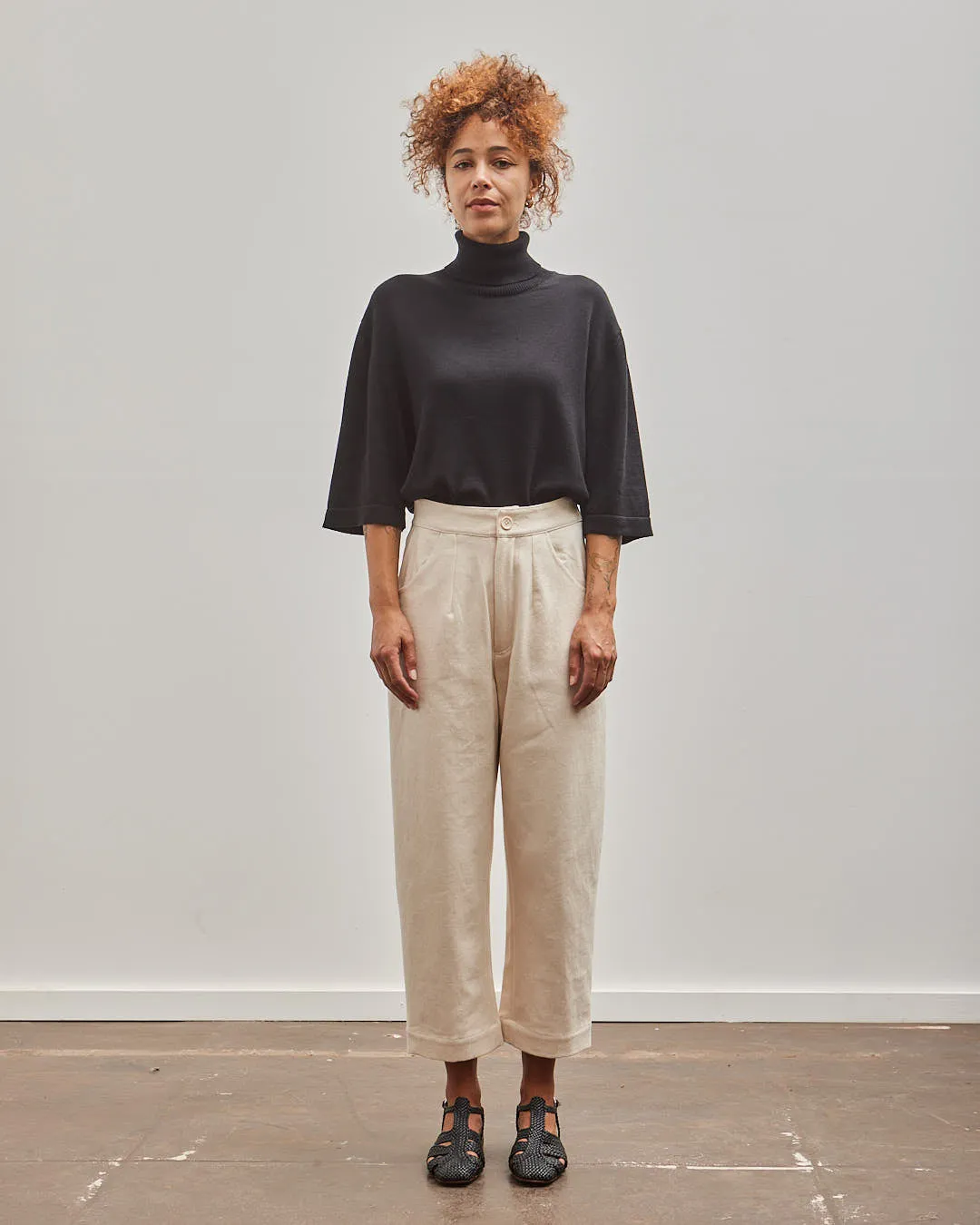 7115 Signature Curved Leg Trouser, Off-White