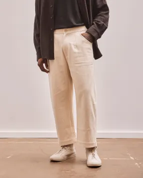 7115 Unisex Signature Curved Leg Trouser, Off-White