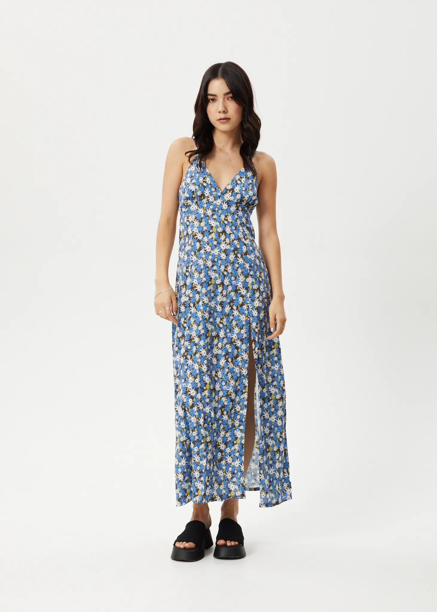 AFENDS Womens Petal - Maxi Dress - Lake Floral