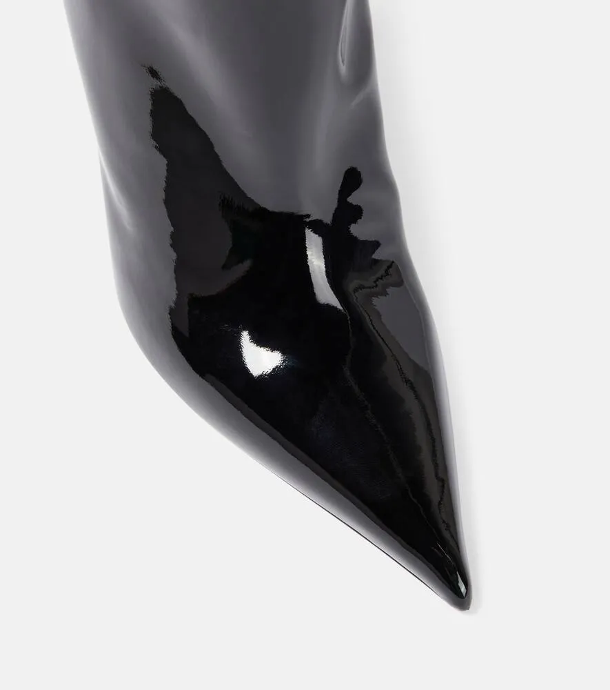 Amina Muaddi Jahleel 95 latex ankle boots