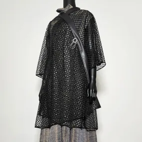 Audrey Swing Coat - One Of A Kind - Luxe black mesh