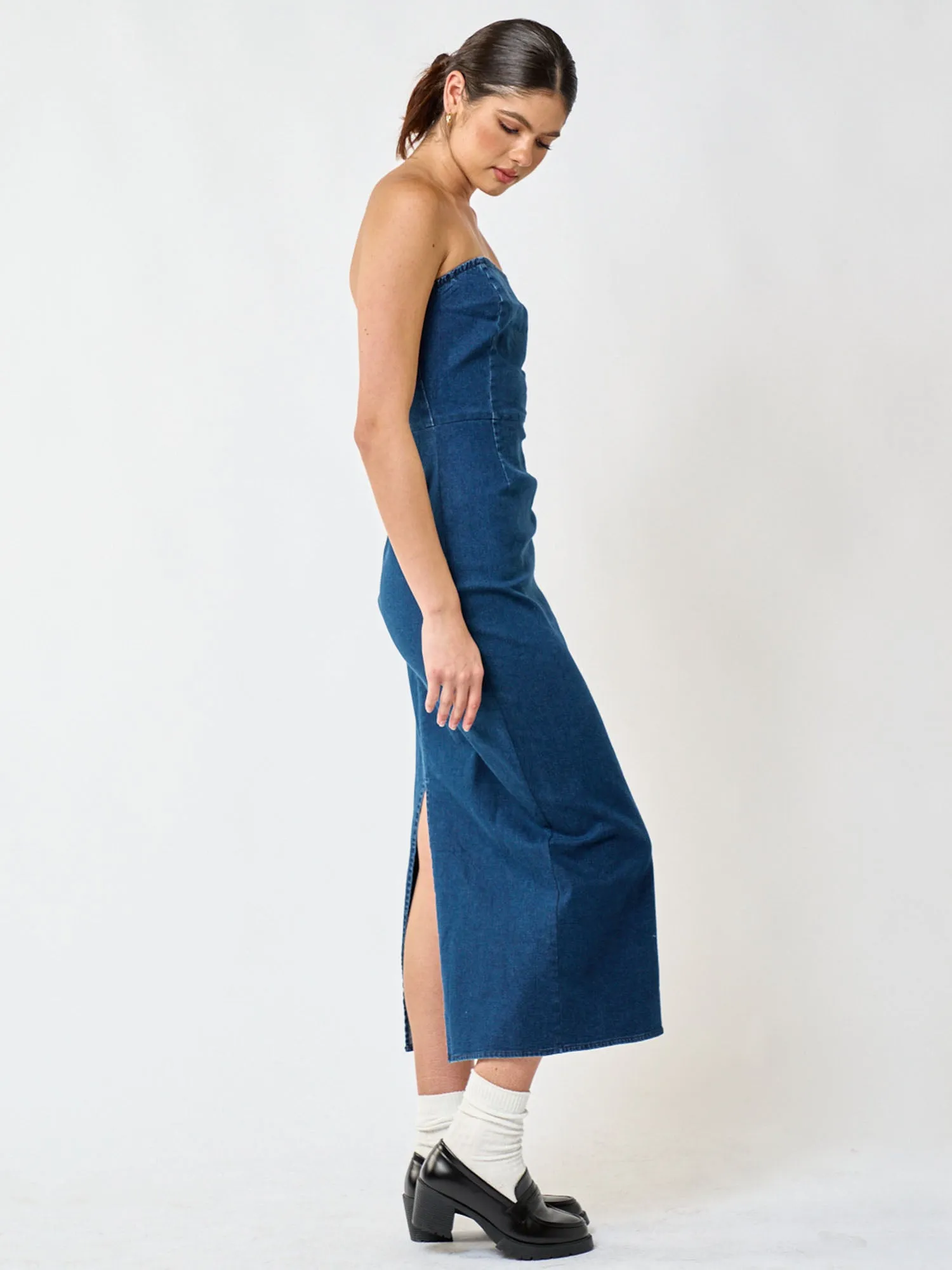 Blue Blush Strapless Denim Bodycon Dress - Brands We Love