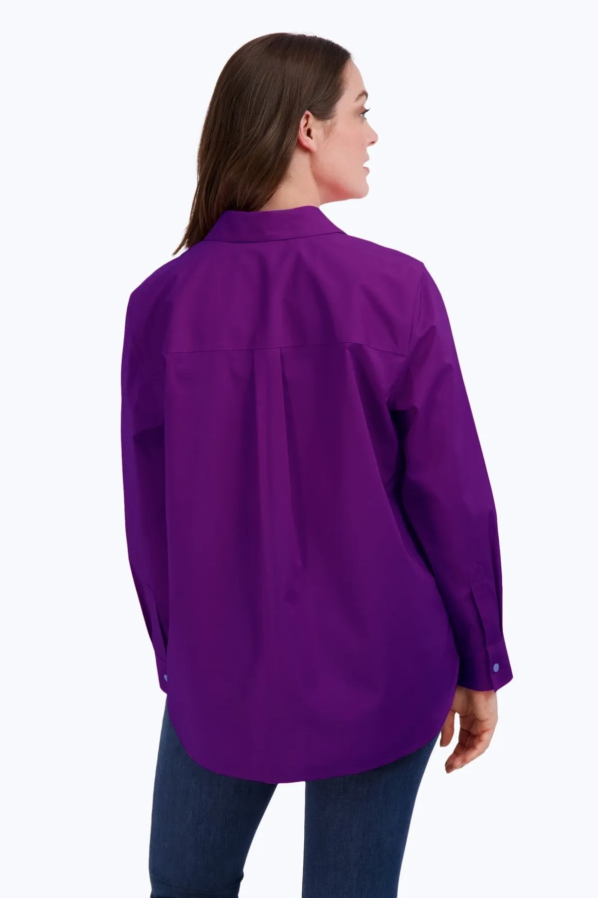 Boyfriend Long Sleeve Essential Stretch No Iron Tunic