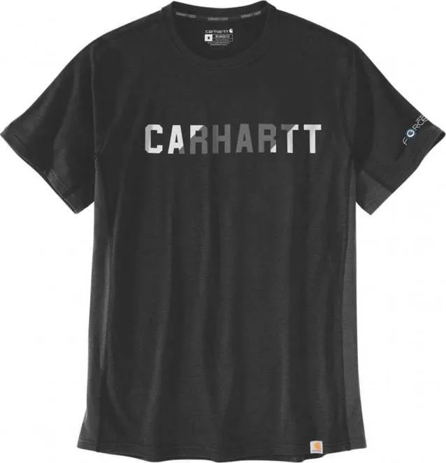 Carhartt Men&#x27;s Force Flex Block Logo T-Shirt S/S Black | Buy Carhartt Men&#x27;s Force Flex Block Logo T-Shirt S/S Black here | Outnorth