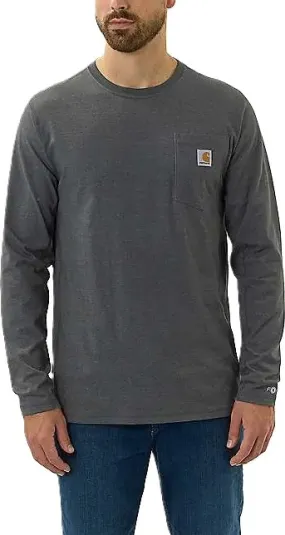 Carhartt Men&#x27;s Midweight Long-Sleve Pocket T-Shirt Carbon Heather | Buy Carhartt Men&#x27;s Midweight Long-Sleve Pocket T-Shirt Carbon Heather here | Outnorth