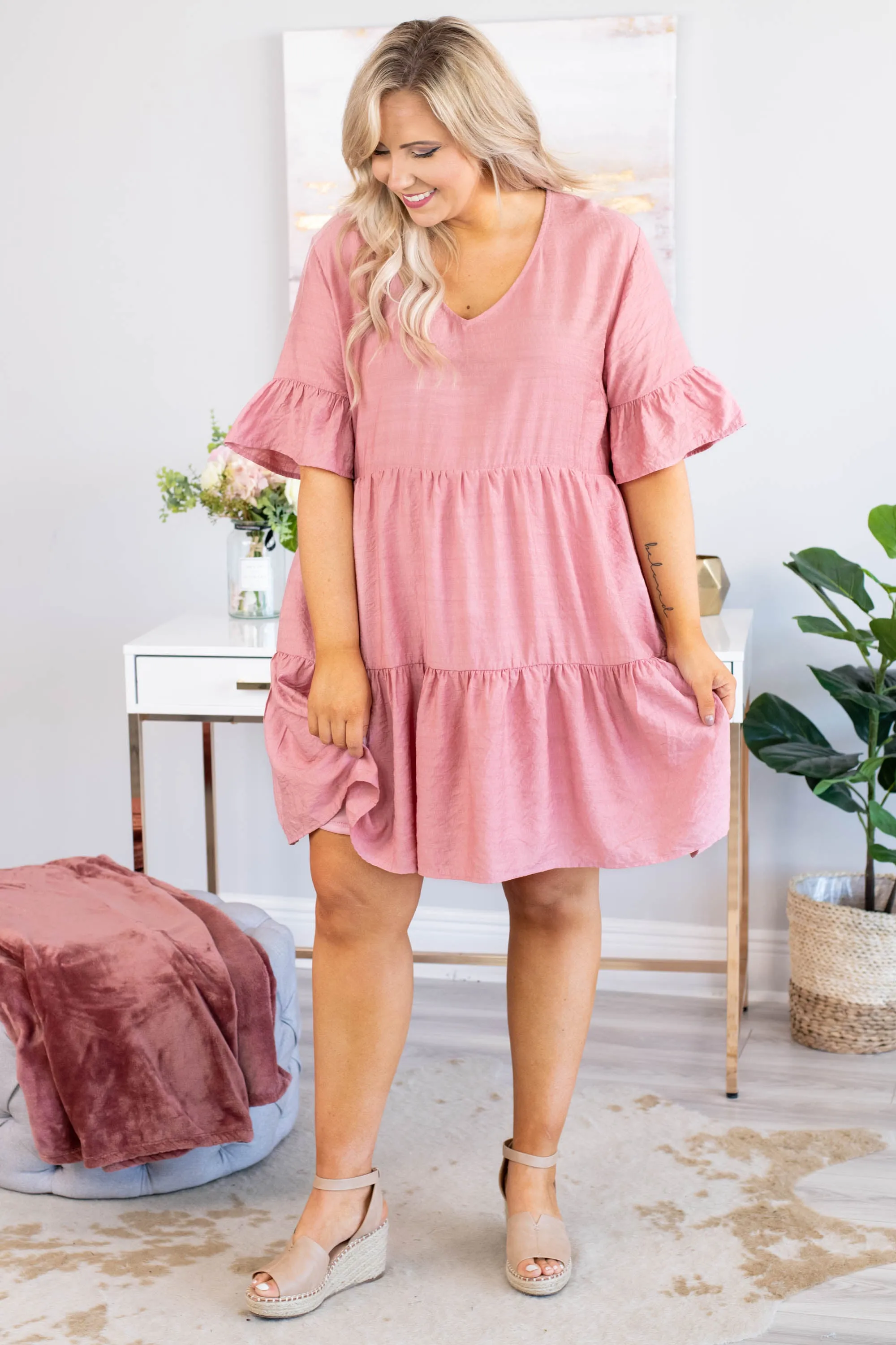 Carrying Kisses Dress, Blush