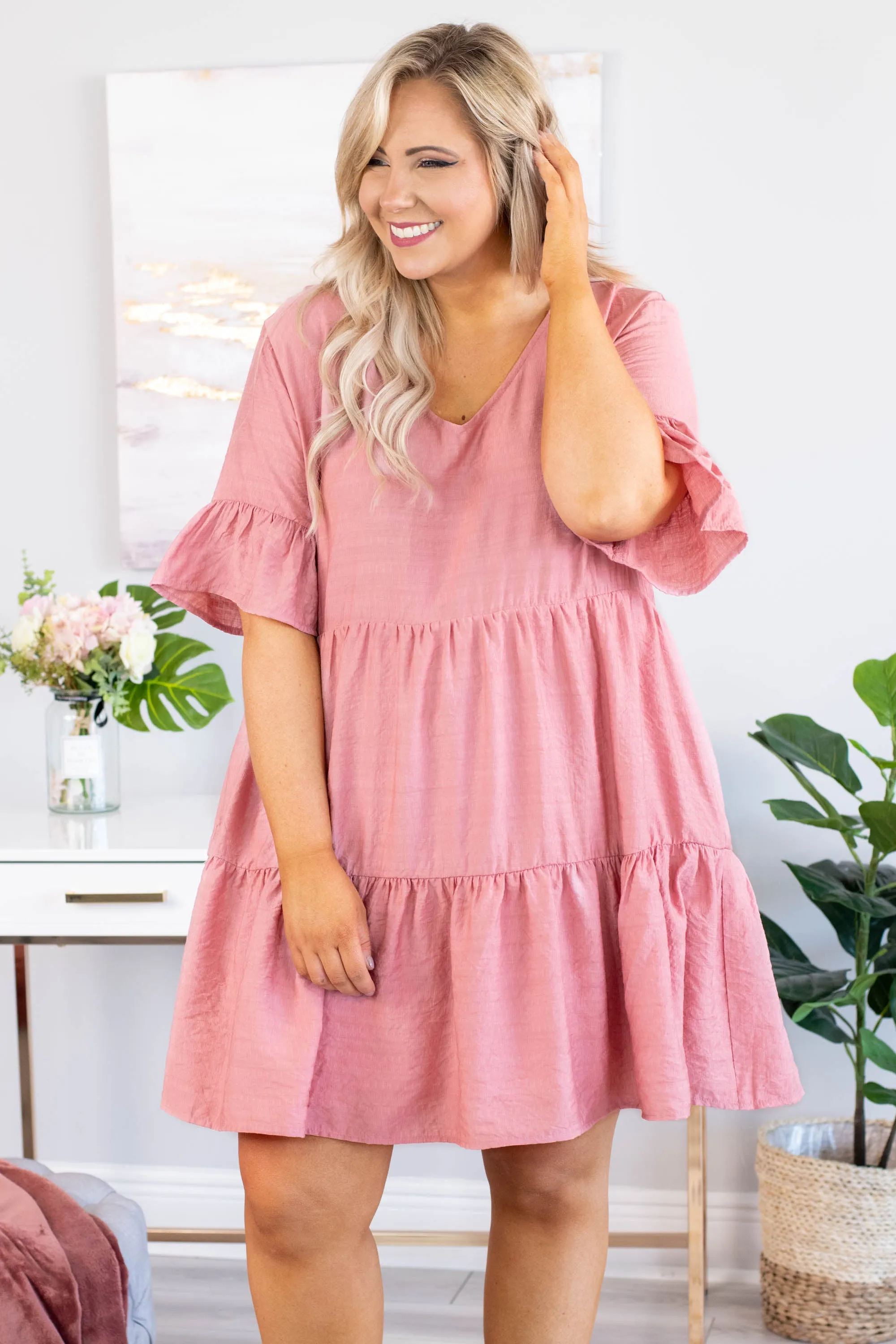 Carrying Kisses Dress, Blush
