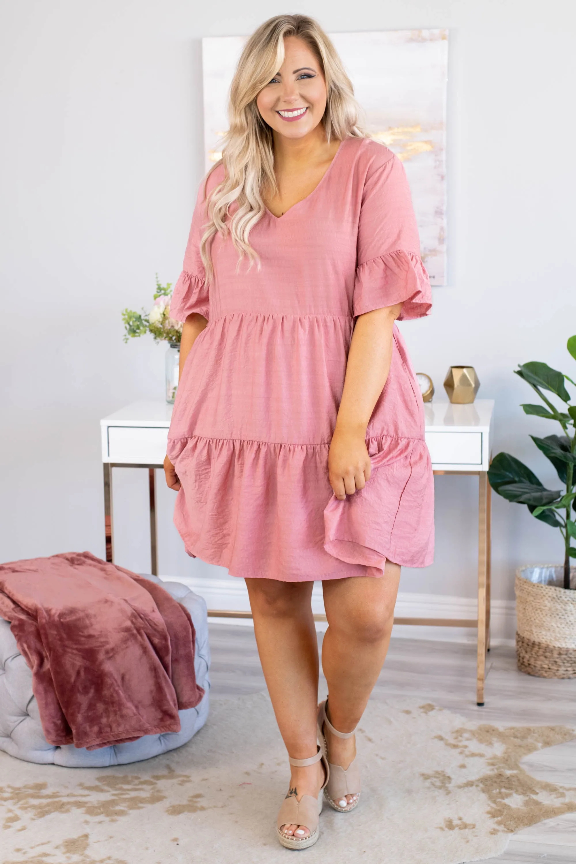 Carrying Kisses Dress, Blush