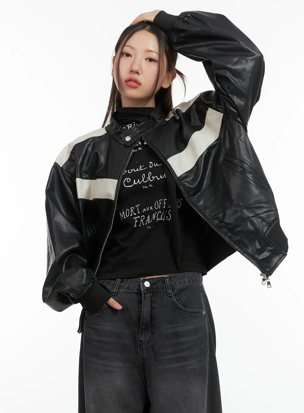 ChicZip Faux Leather Jacket CO417