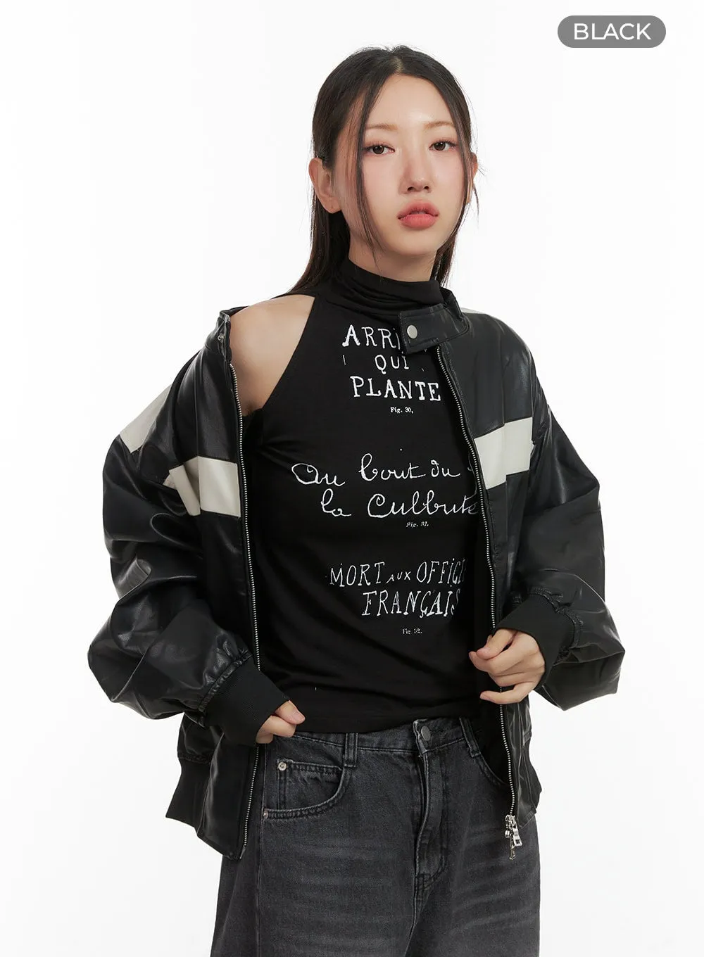 ChicZip Faux Leather Jacket CO417