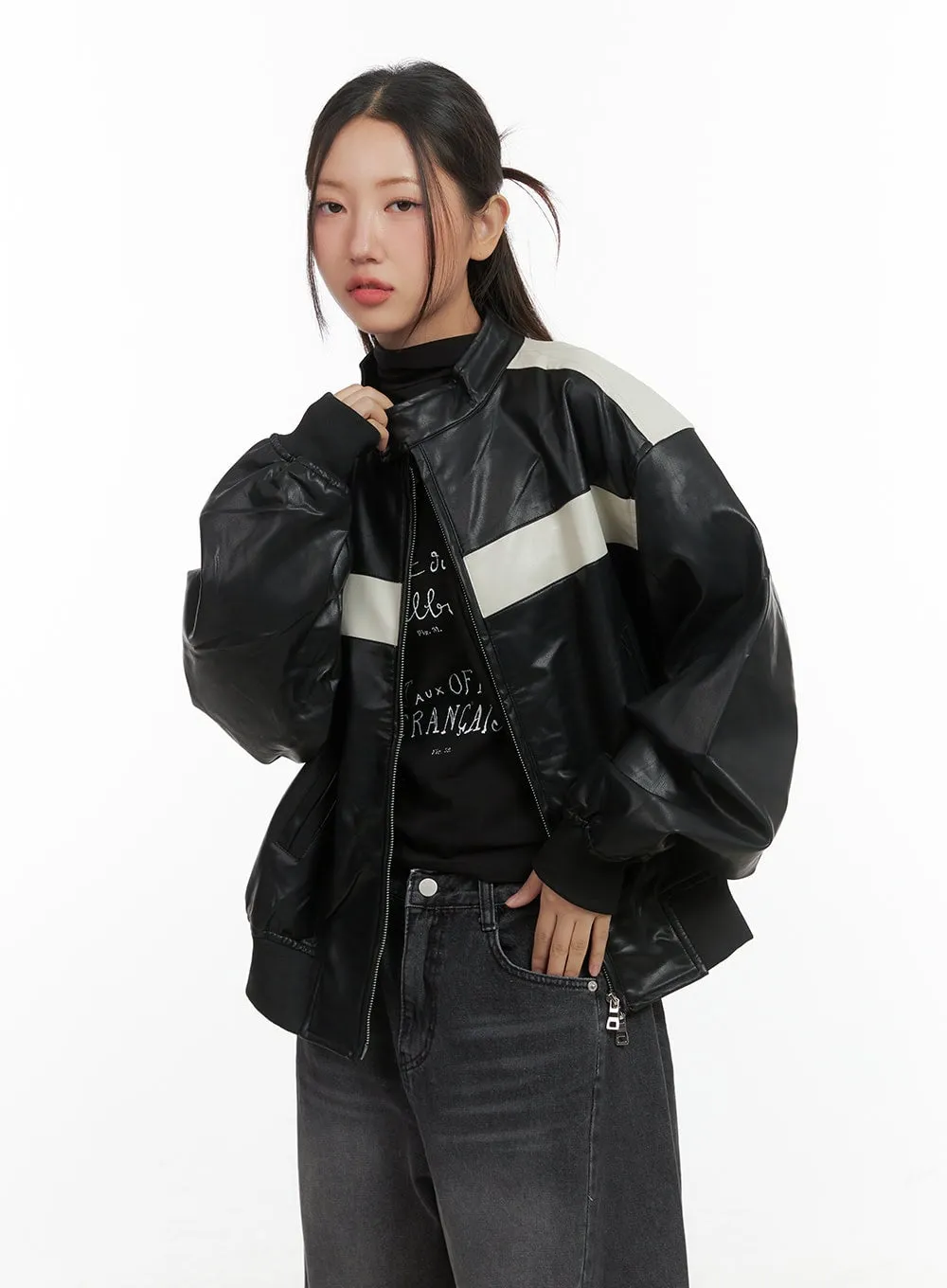 ChicZip Faux Leather Jacket CO417