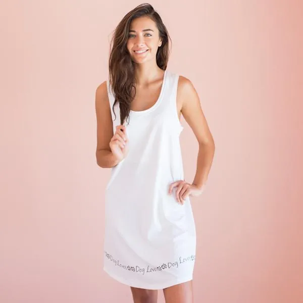 Cotton Pajama Sleeveless Shirt - Dog Lover
