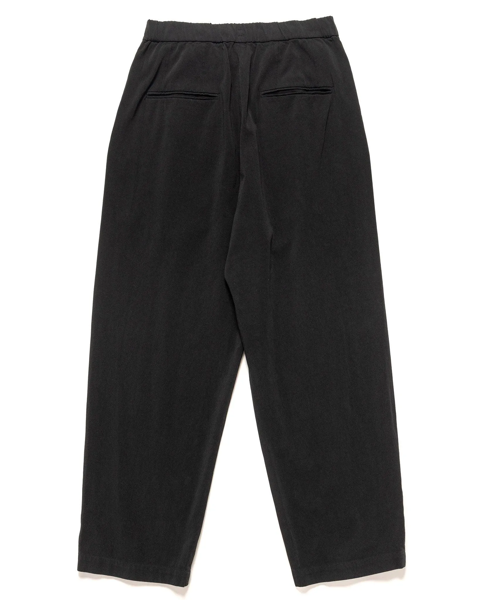 Cotton Voile Satin Wide Easy Pants Black