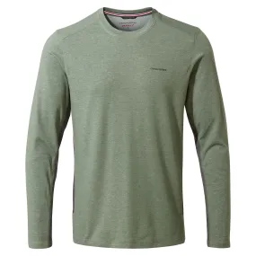 Craghoppers Men&#x27;s Nosilife Talen Longsleeve T-shirt Sage Marl | Buy Craghoppers Men&#x27;s Nosilife Talen Longsleeve T-shirt Sage Marl here | Outnorth