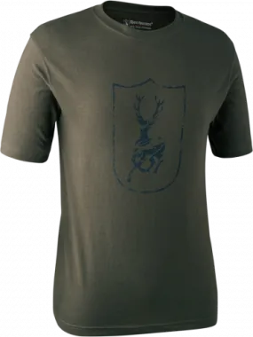 Deerhunter Men&#x27;s Logo T-Shirt Bark Green | Buy Deerhunter Men&#x27;s Logo T-Shirt Bark Green here | Outnorth