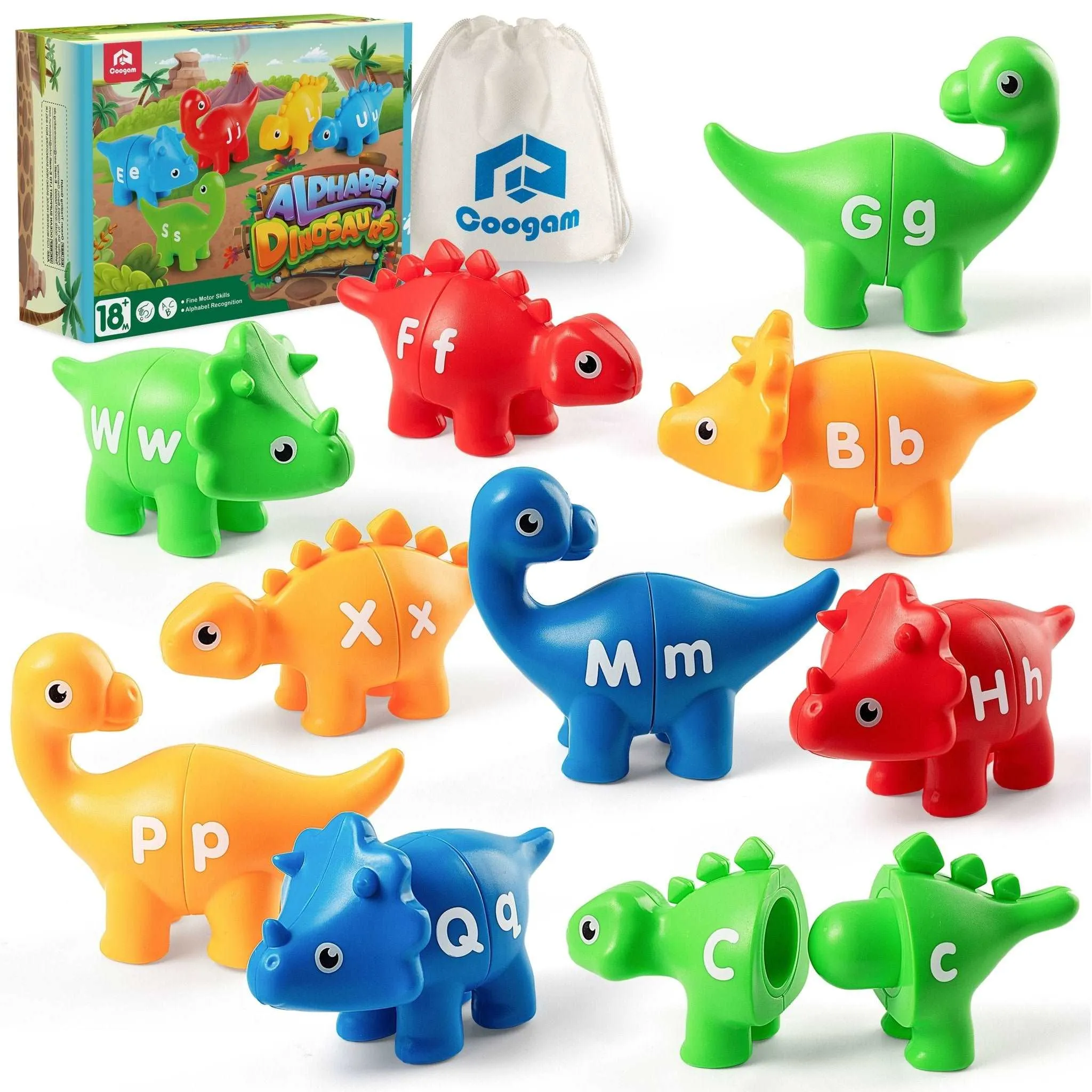 Dinosuar Matching Letters Fine Motor Toy
