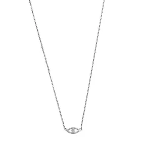 Eye necklace with 'Evil Eye' in silver