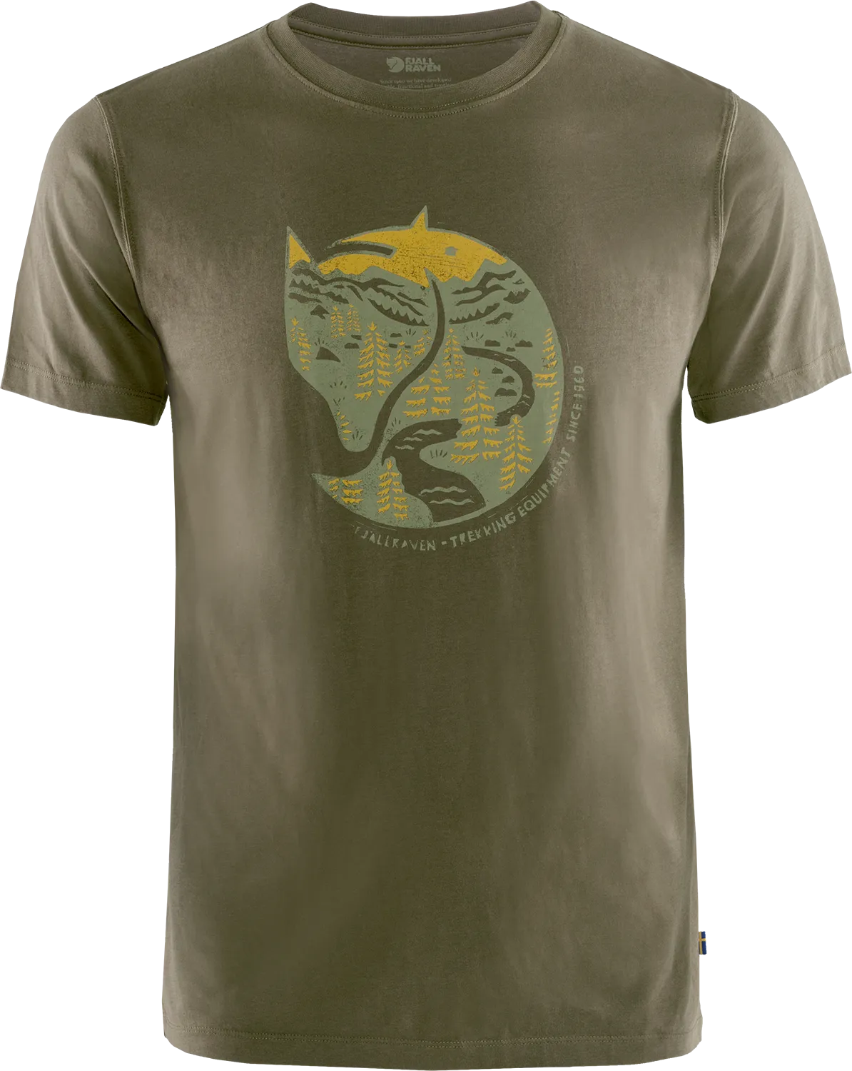 Fjällräven Men&#x27;s Arctic Fox T-shirt Dark Olive | Buy Fjällräven Men&#x27;s Arctic Fox T-shirt Dark Olive here | Outnorth