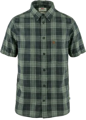 Fjällräven Men&#x27;s Övik Travel Shirt Short Sleeve Dark Navy/Patina Green | Buy Fjällräven Men&#x27;s Övik Travel Shirt Short Sleeve Dark Navy/Patina Green here | Outnorth