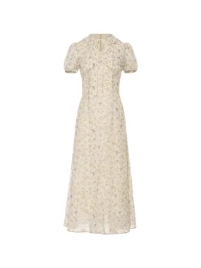 Flor collar long dress