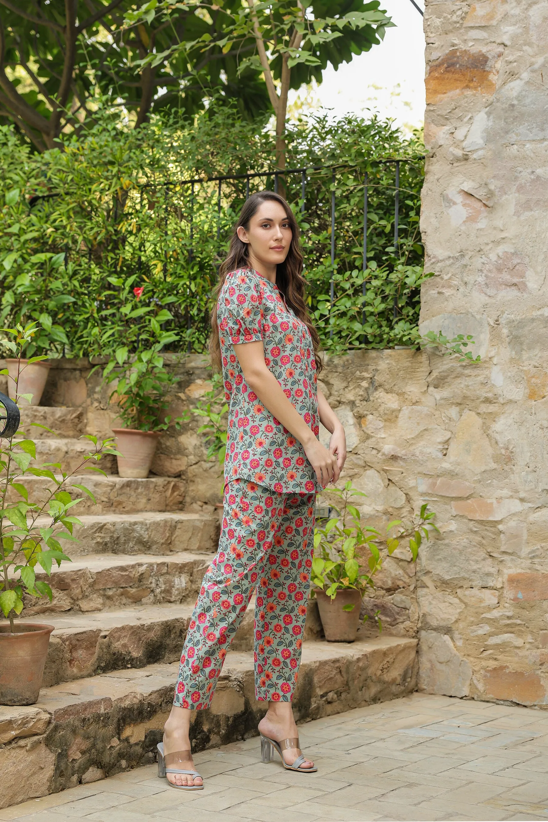 Floral folklore cotton co-ord set