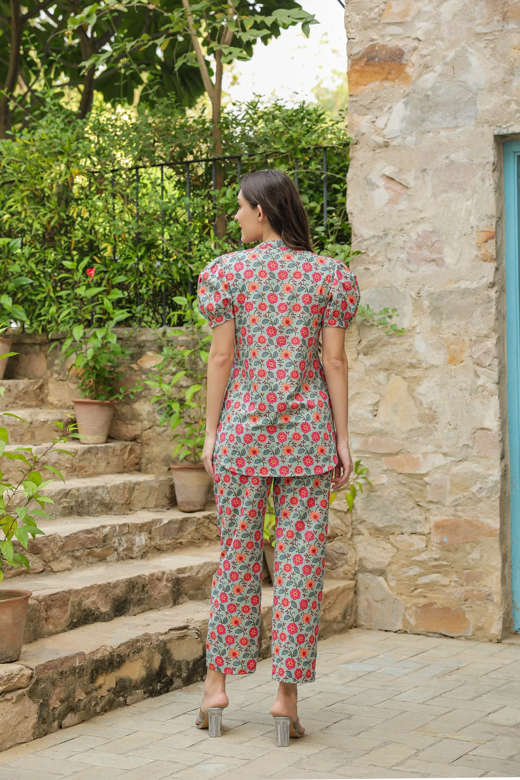 Floral folklore cotton co-ord set