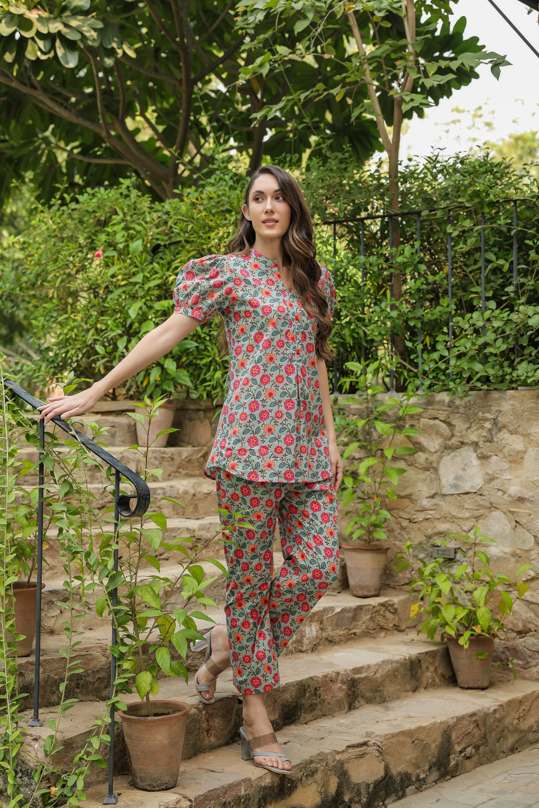 Floral folklore cotton co-ord set