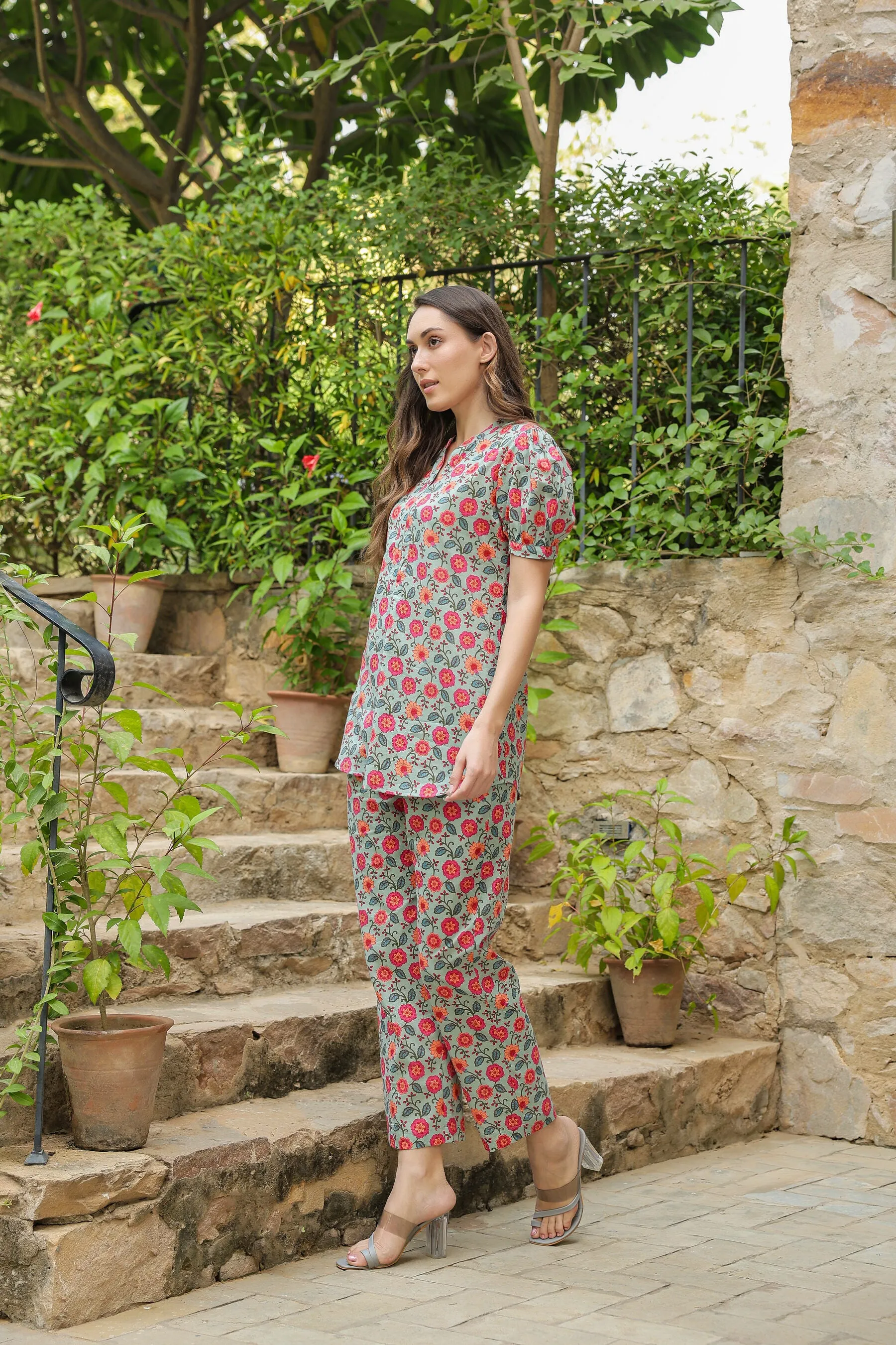Floral folklore cotton co-ord set