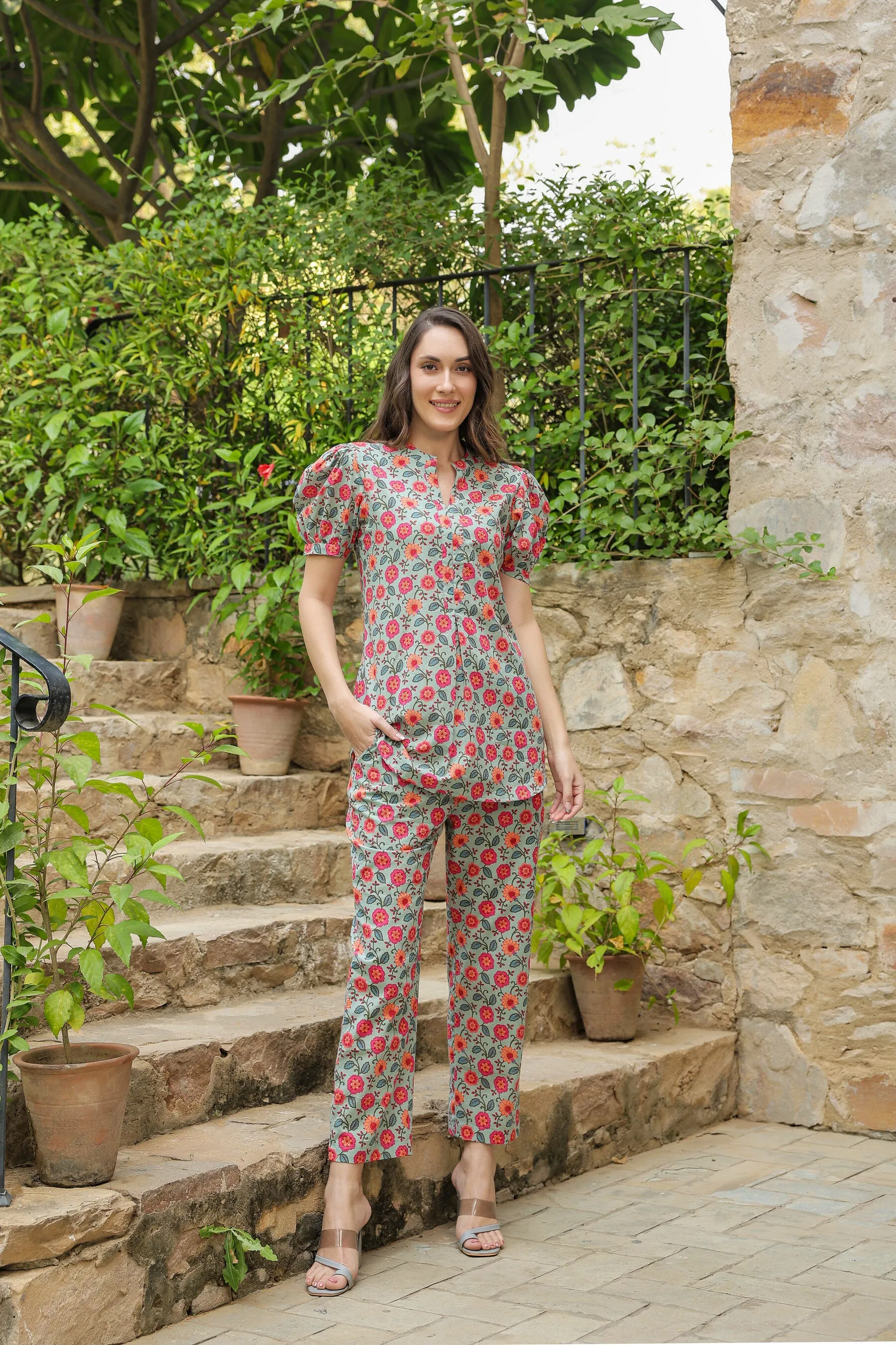 Floral folklore cotton co-ord set