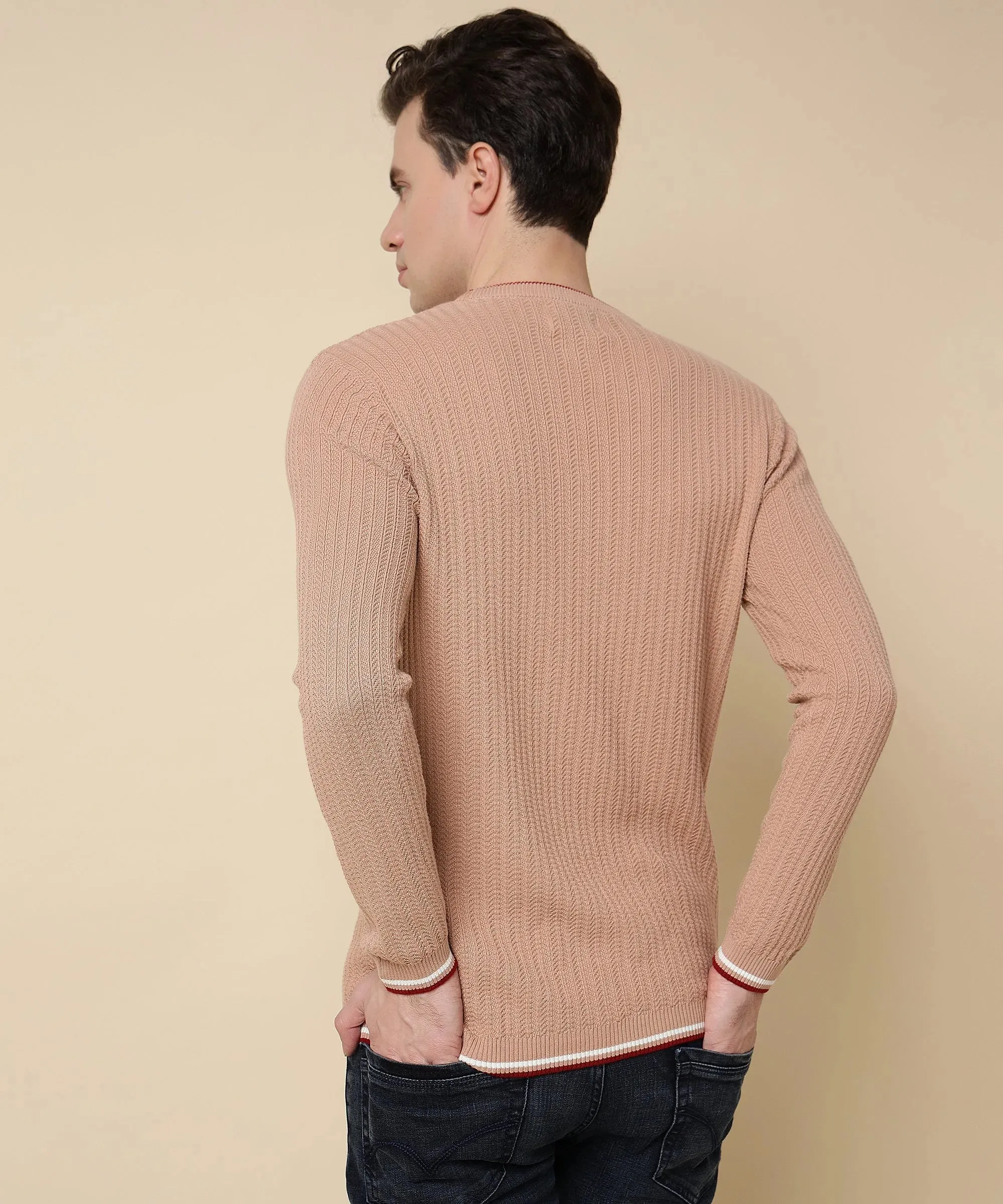 Fullsleeve Desert Rosewood Knit Tshirt Men