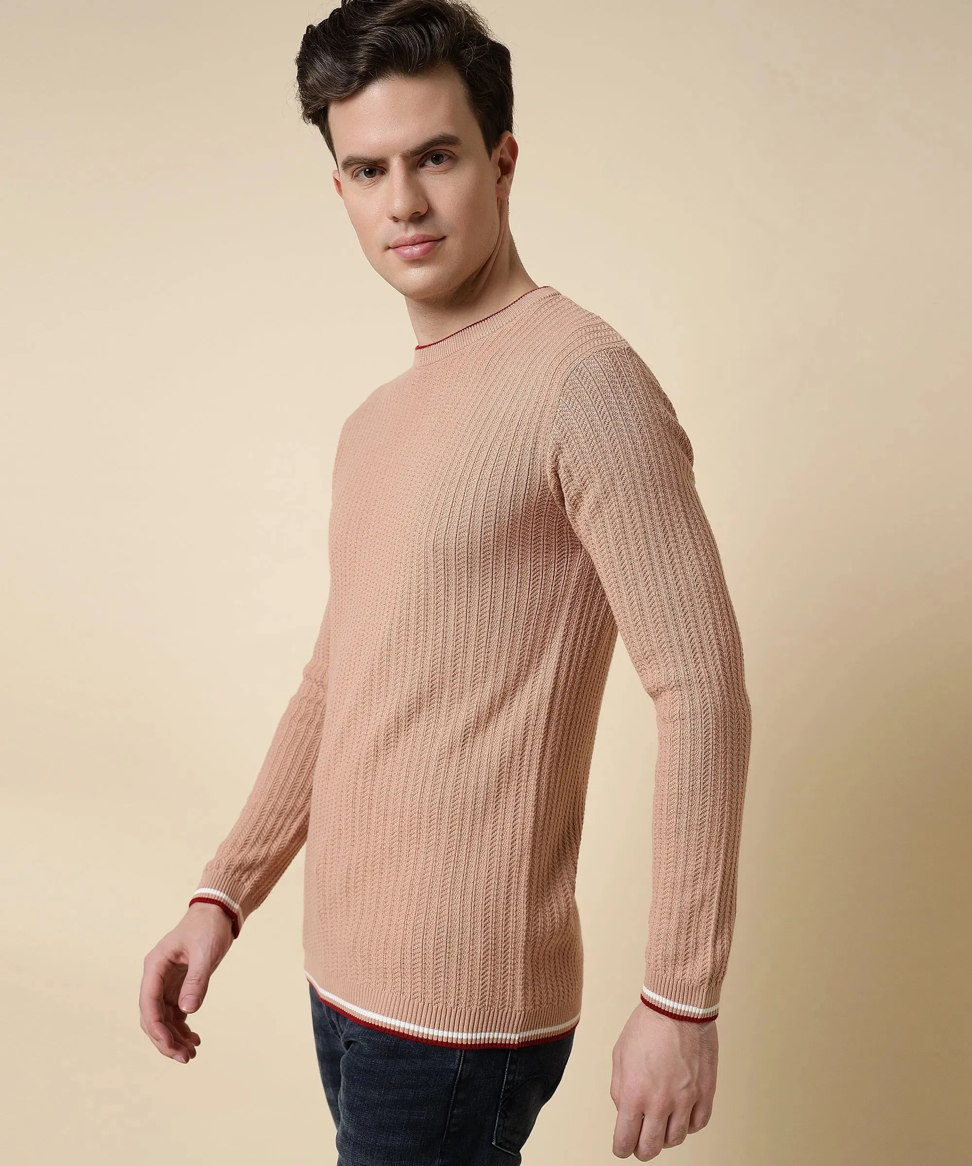 Fullsleeve Desert Rosewood Knit Tshirt Men