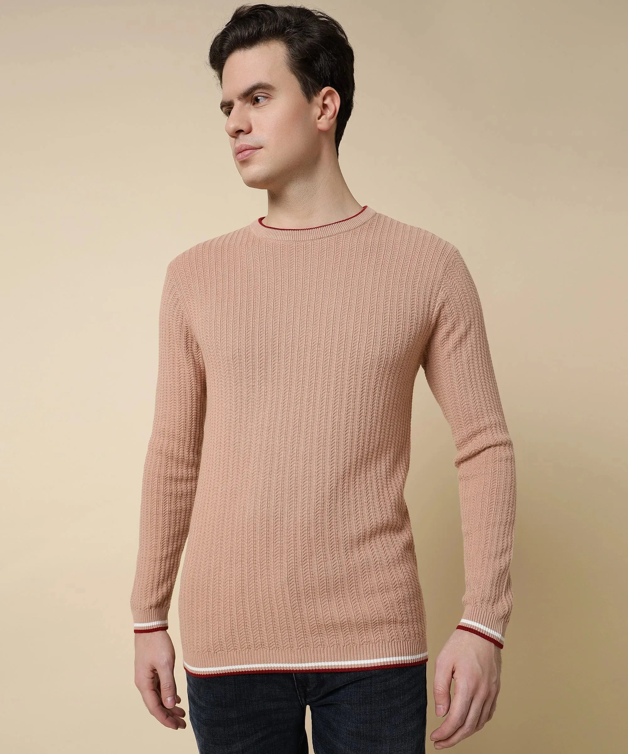 Fullsleeve Desert Rosewood Knit Tshirt Men