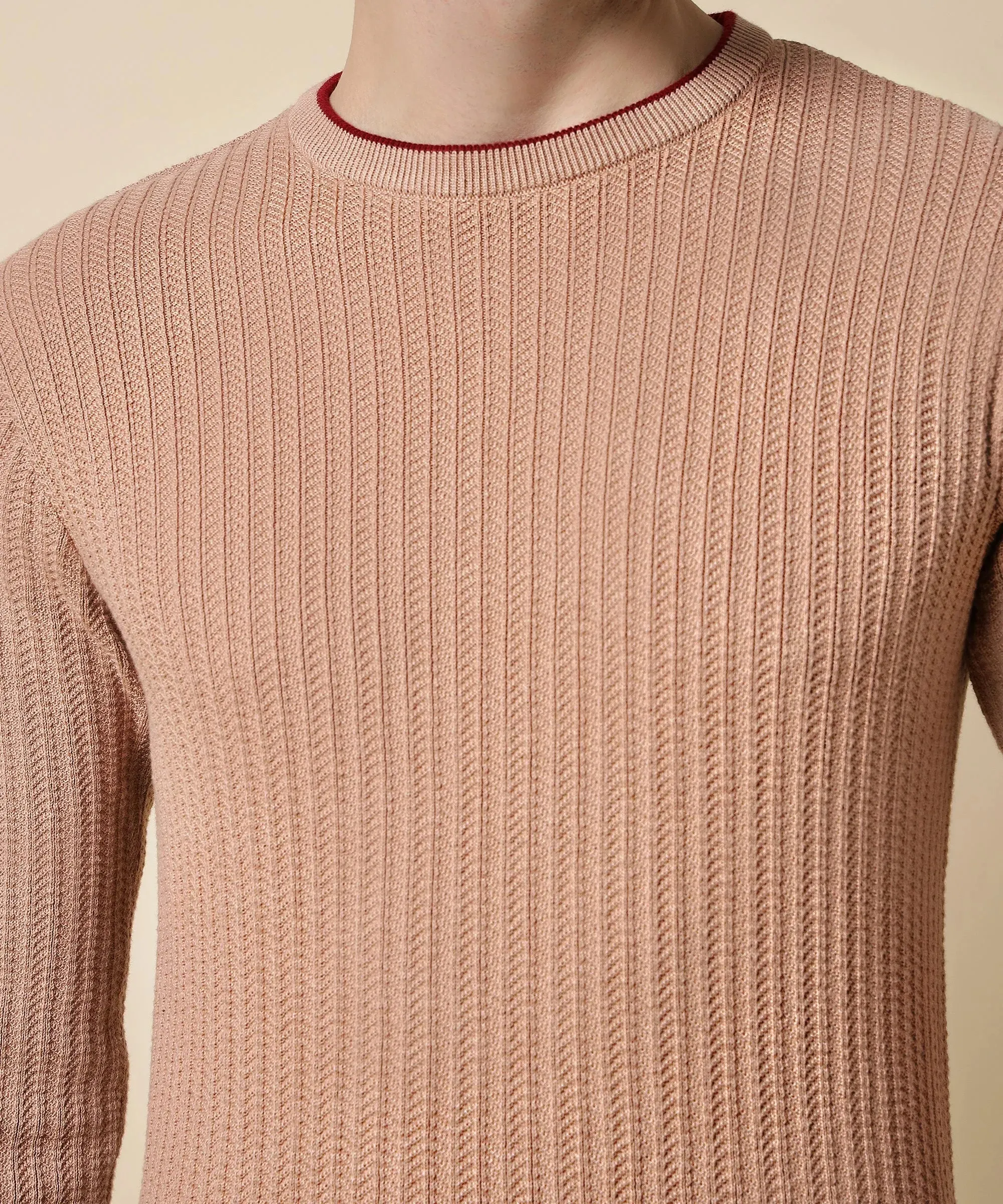 Fullsleeve Desert Rosewood Knit Tshirt Men