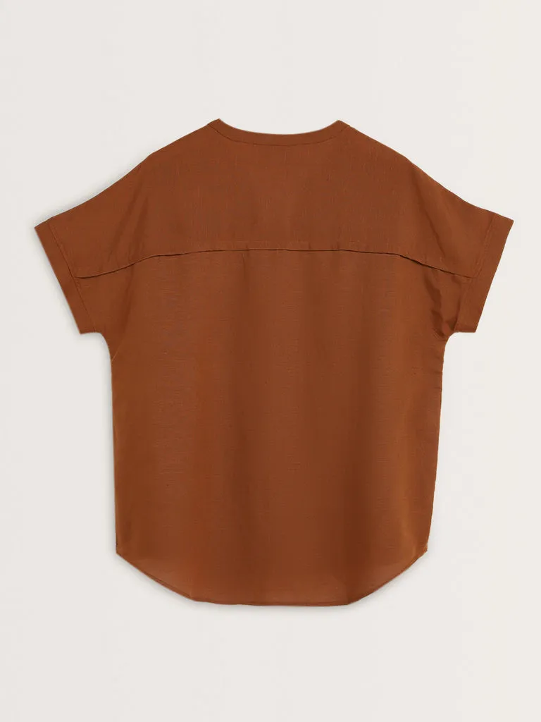 Gia Brown Solid Top
