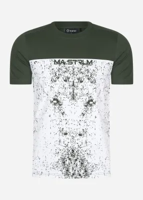 Half body print tee - oil slick