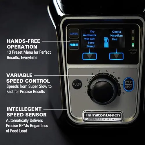 Hamilton Beach Professional Juicer Mixer Grinder 58770-IN, 1400 Watts