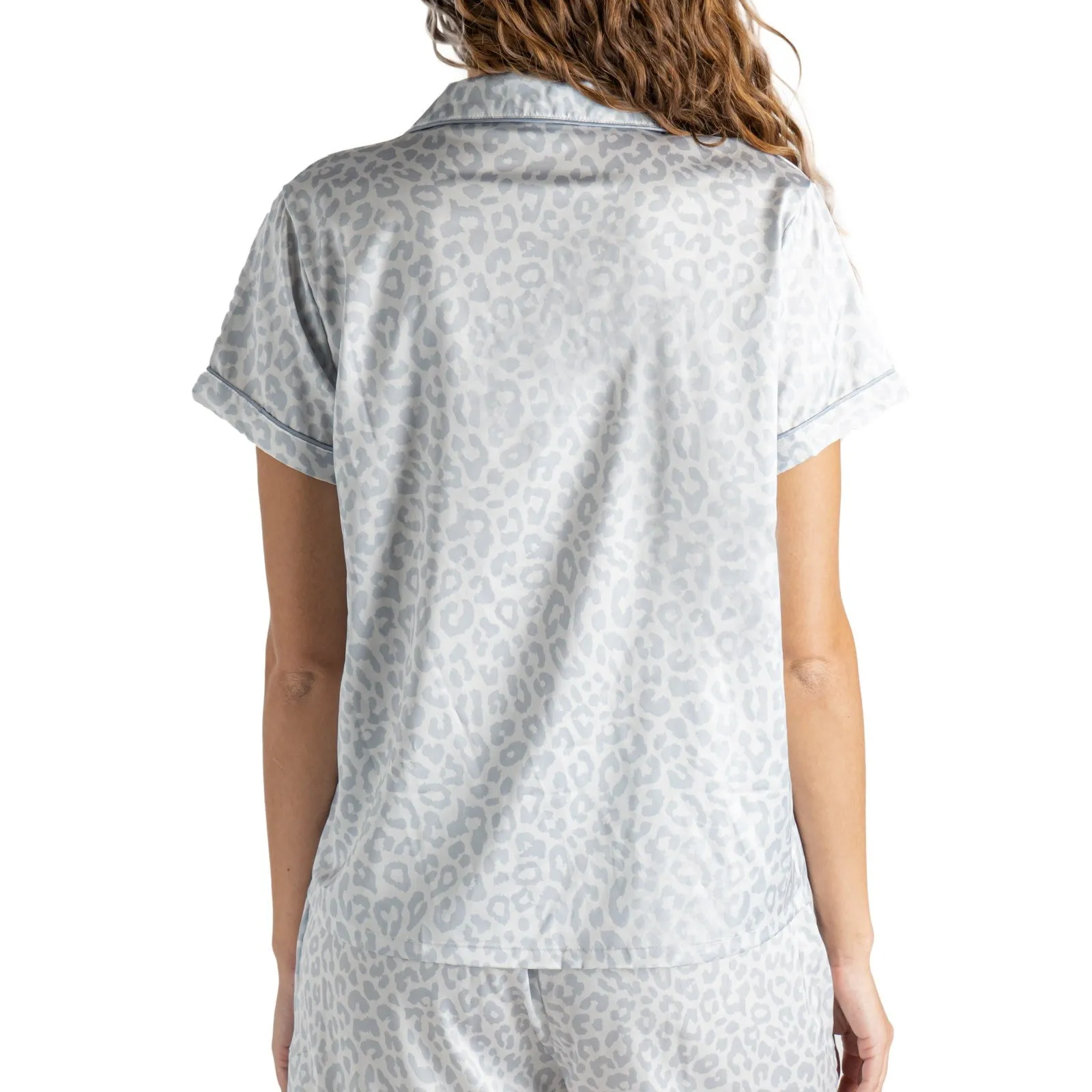 Hello Mello® Feline Sleepy Beauty Sleep Satin Pajama Top