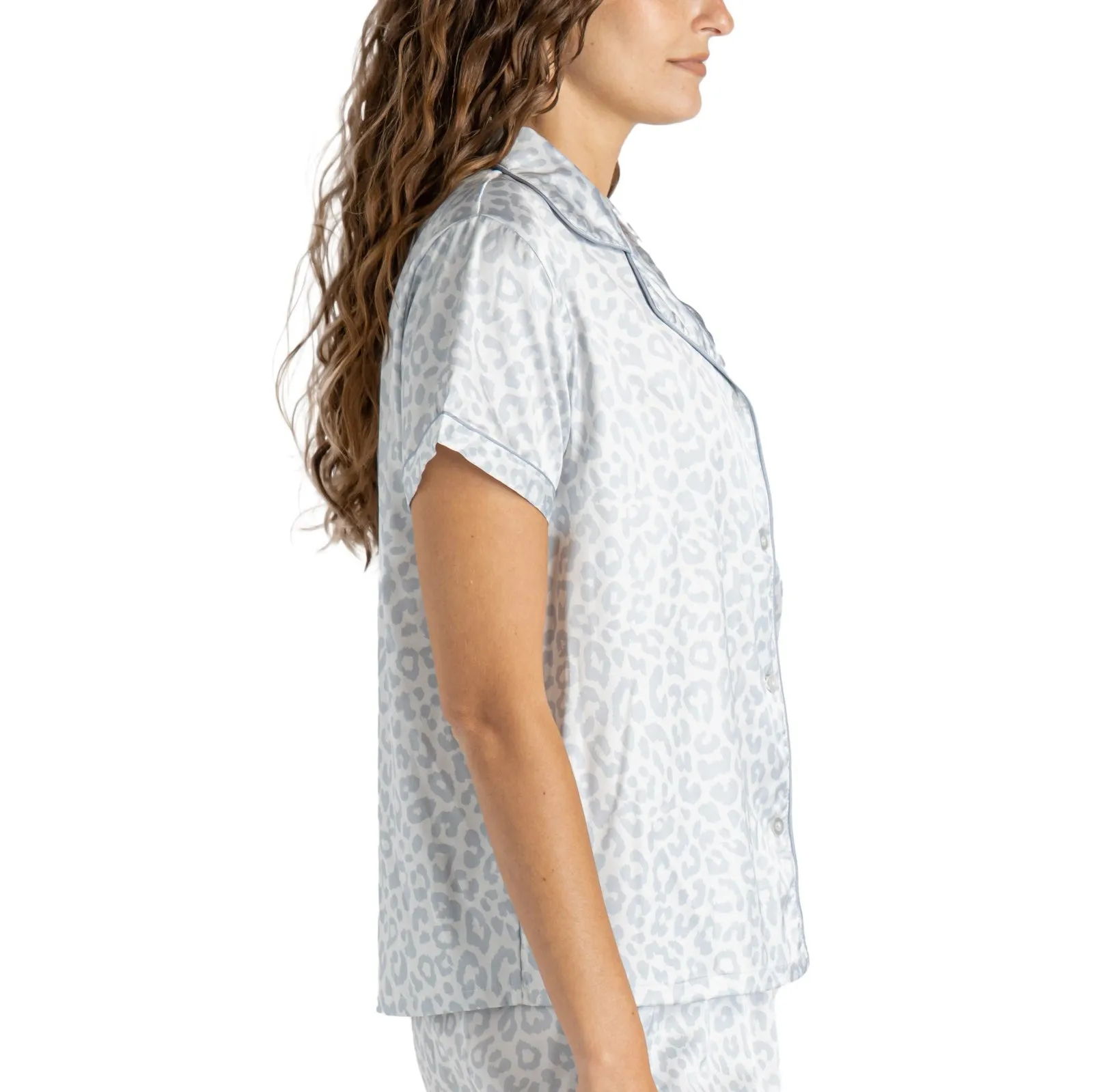 Hello Mello® Feline Sleepy Beauty Sleep Satin Pajama Top