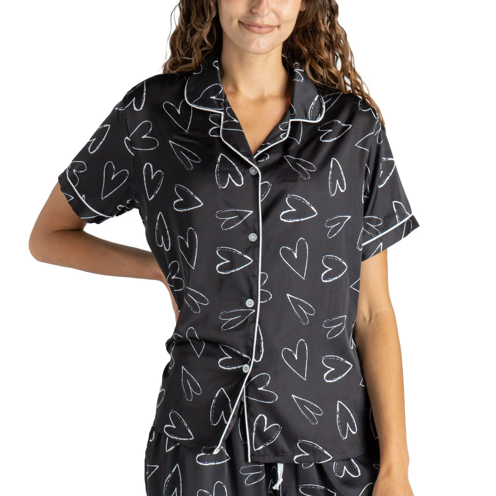 Hello Mello® I Love Sleep Beauty Sleep Satin Pajama Top