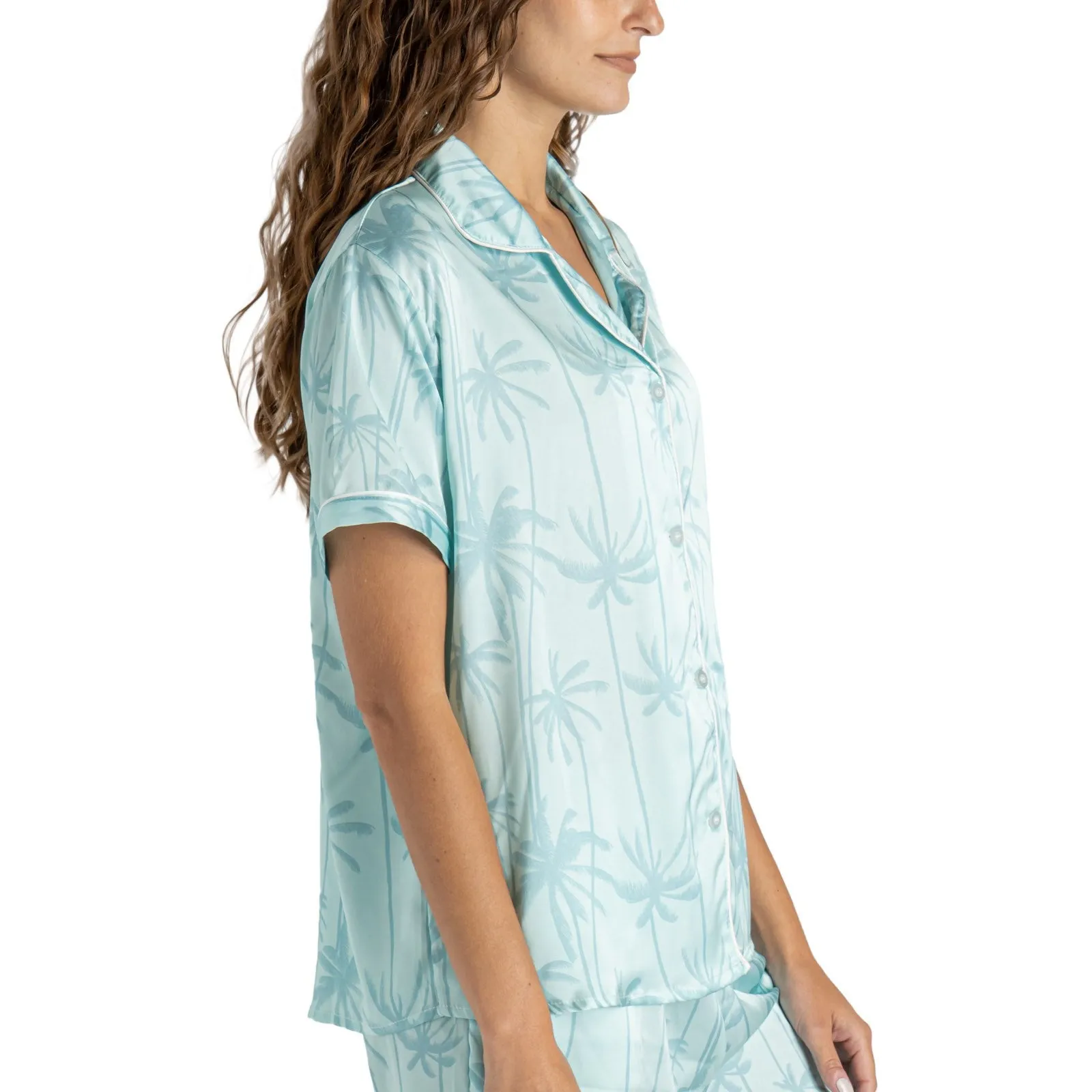 Hello Mello® Leaf Me Alone Beauty Sleep Satin Pajama Top