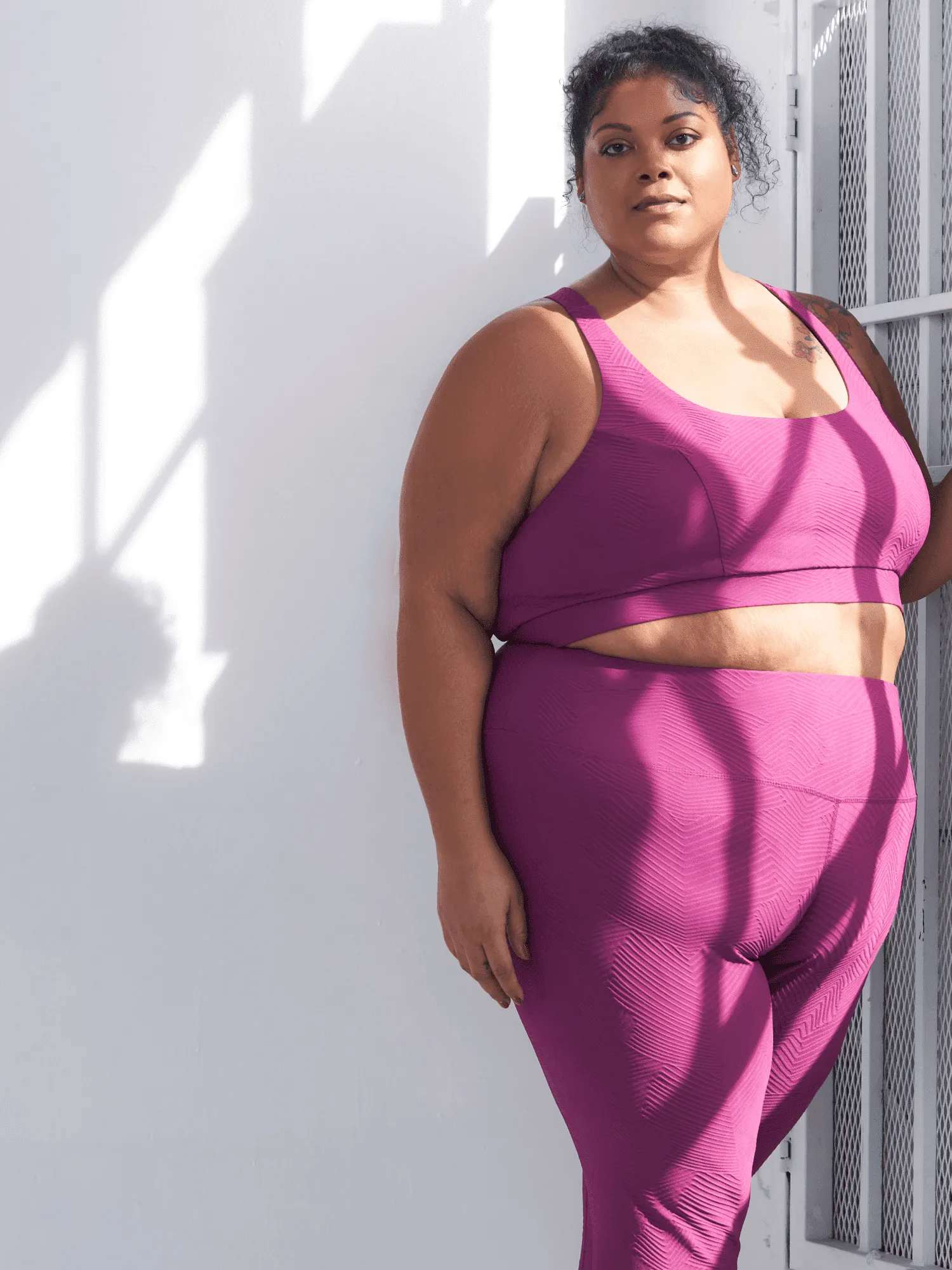 Hi-Rise Capri - Dusty Rose Ridges Pattern