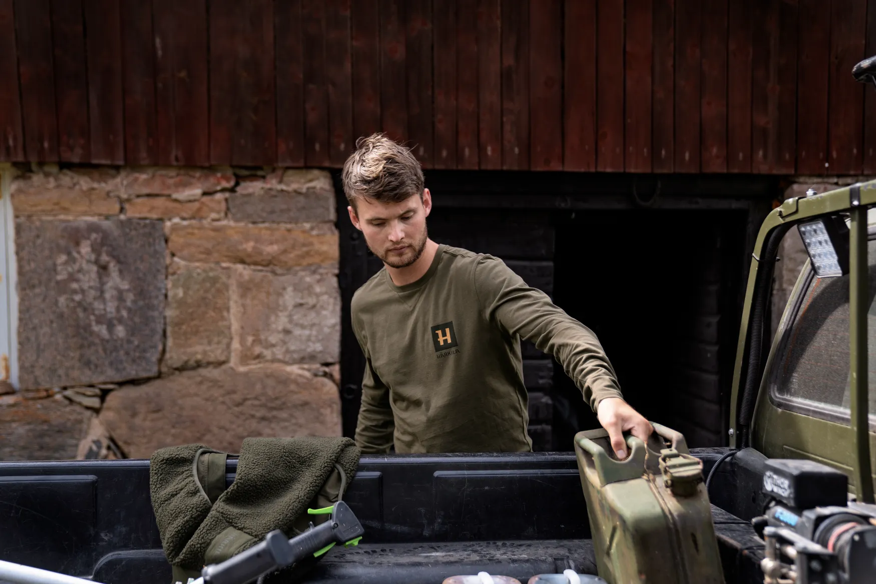 Härkila Men&#x27;s Gorm LS T-Shirt Willow Green | Buy Härkila Men&#x27;s Gorm LS T-Shirt Willow Green here | Outnorth