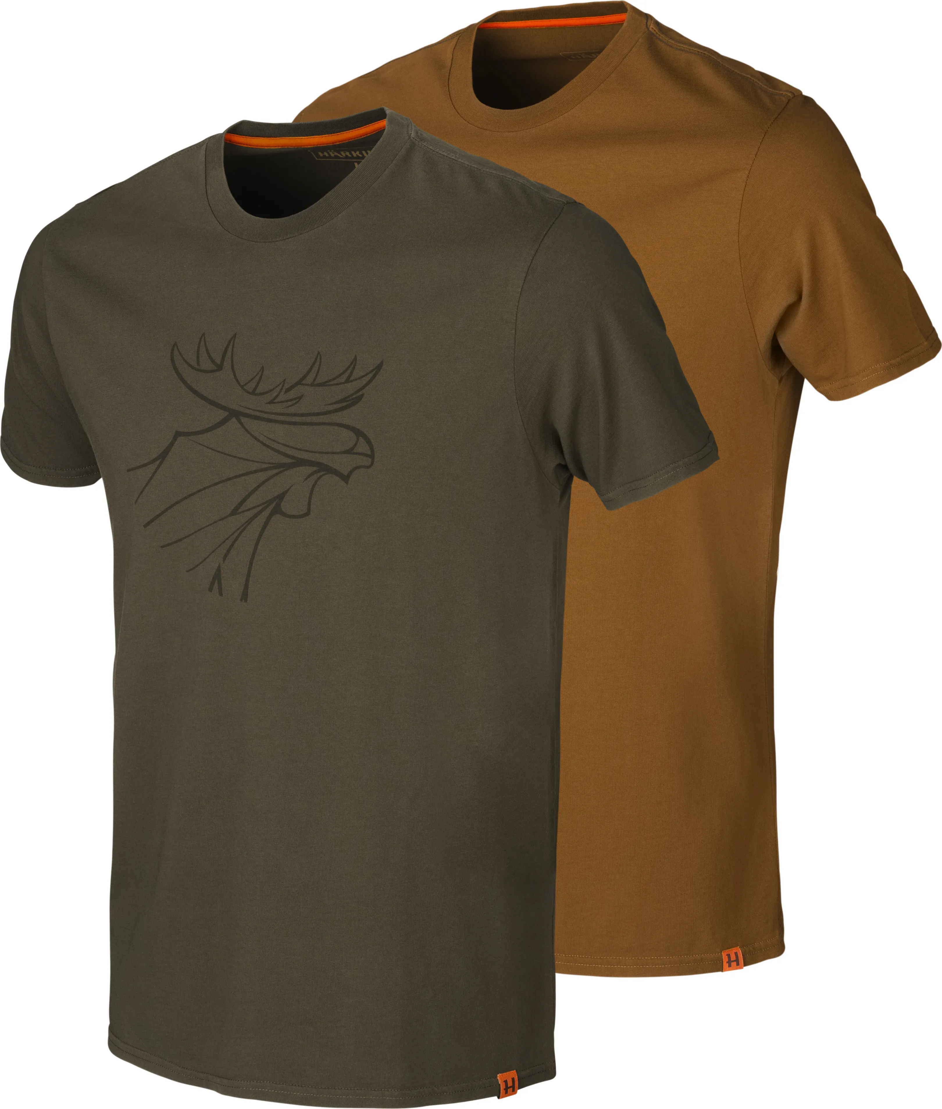 Härkila Men&#x27;s Härkila Graphic T-Shirt 2-Pack Willow Green/Slate Brown | Buy Härkila Men&#x27;s Härkila Graphic T-Shirt 2-Pack Willow Green/Slate Brown here | Outnorth