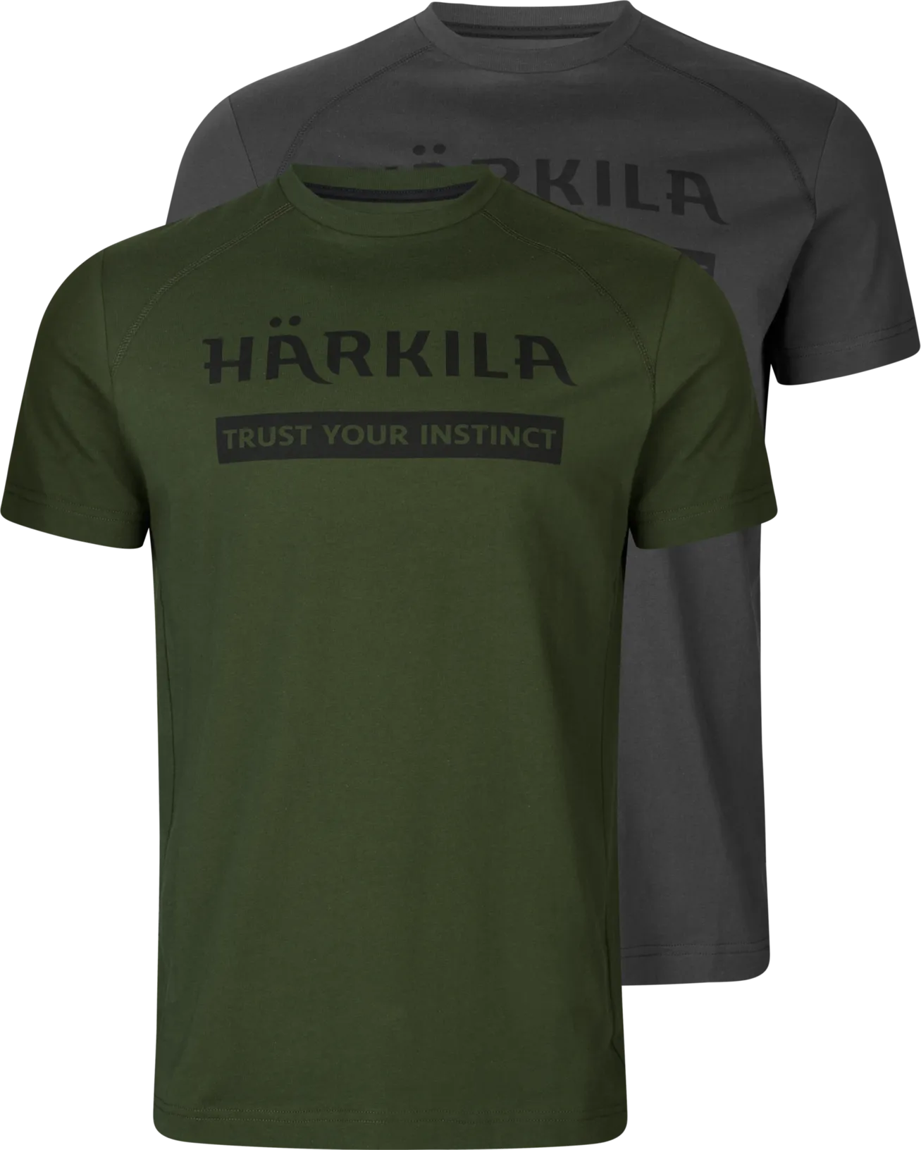 Härkila Men&#x27;s Härkila Logo T-Shirt 2-Pack Duffel Green/Phantom | Buy Härkila Men&#x27;s Härkila Logo T-Shirt 2-Pack Duffel Green/Phantom here | Outnorth