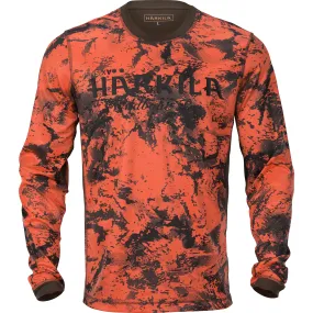 Härkila Men&#x27;s Wildboar Pro L/S T-shirt Axis Msp Orange Blaze/Shadow Brown | Buy Härkila Men&#x27;s Wildboar Pro L/S T-shirt Axis Msp Orange Blaze/Shadow Brown here | Outnorth
