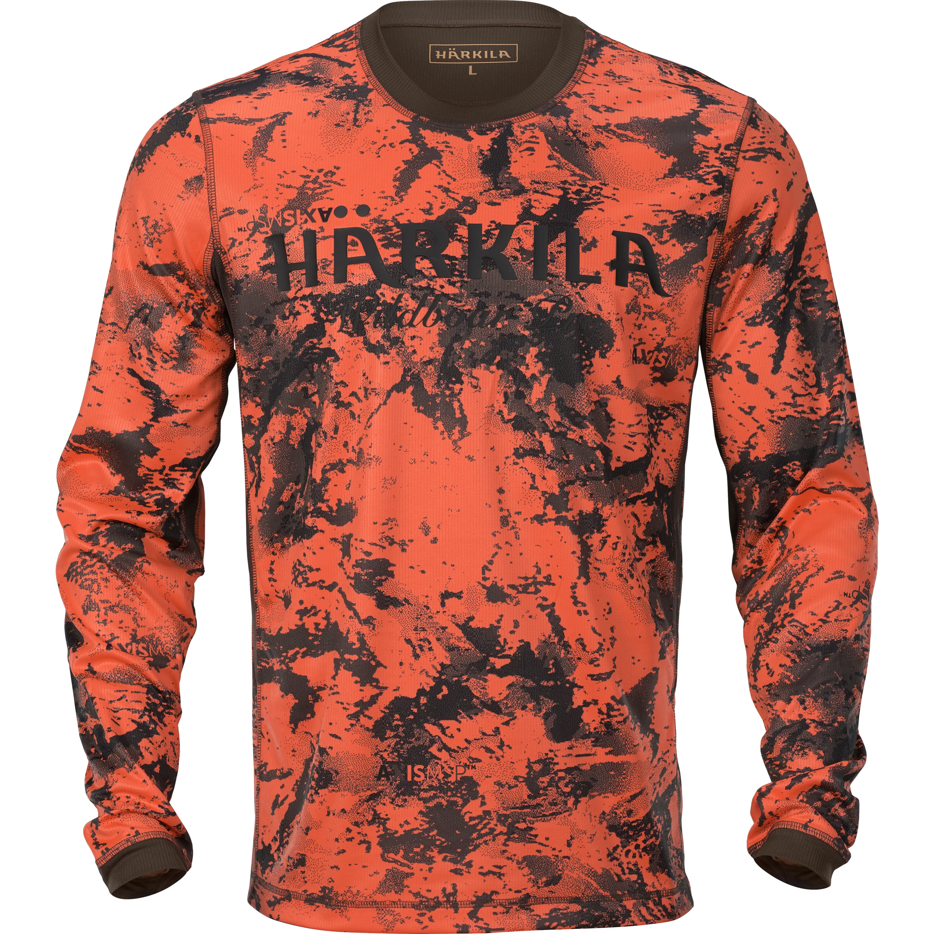 Härkila Men&#x27;s Wildboar Pro L/S T-shirt Axis Msp Orange Blaze/Shadow Brown | Buy Härkila Men&#x27;s Wildboar Pro L/S T-shirt Axis Msp Orange Blaze/Shadow Brown here | Outnorth