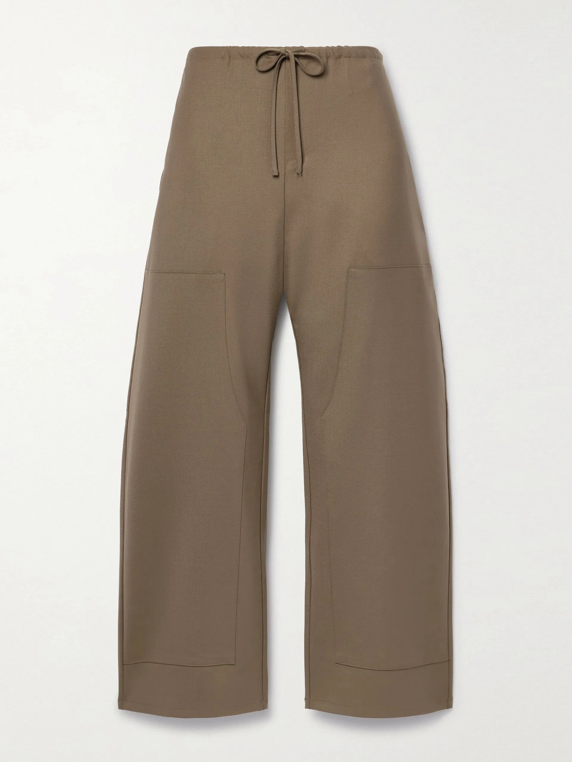 Jane cropped wool-blend twill wide-leg pants