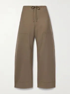 Jane cropped wool-blend twill wide-leg pants